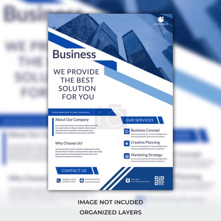 Illustration for Business abstract vector template. Brochure design, cover modern layout - Royalty Free Image