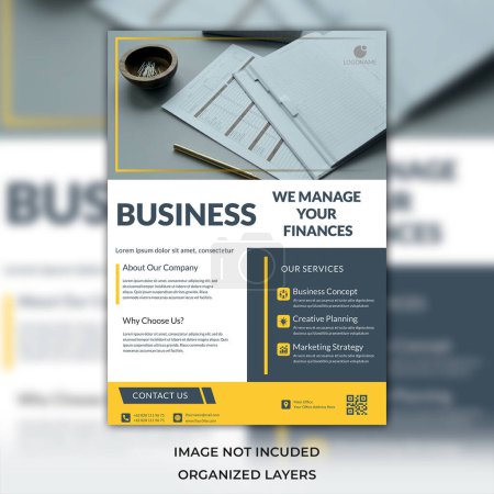 Illustration for Business abstract vector template. Brochure design, cover modern layout - Royalty Free Image