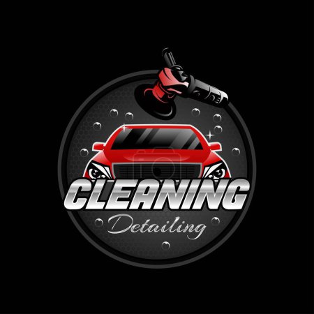 Illustration for Auto Detailing Service Logo Design Template Vector - Royalty Free Image