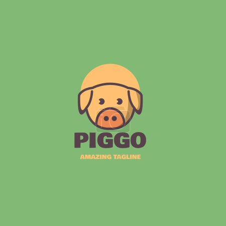 Téléchargez les photos : Cochon logo personnage de bande dessinée - en image libre de droit