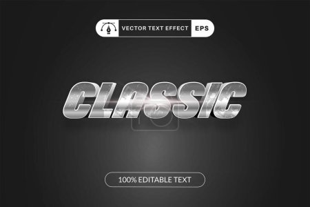 Illustration for Classic text effect template design with 3d - Royalty Free Image