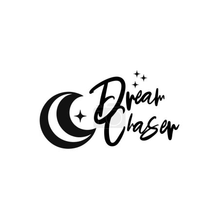 Ilustración de Logo de Star Moon para perseguir sueños - Imagen libre de derechos
