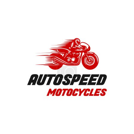 Illustration for Driving speed for motorbike logo design - Royalty Free Image
