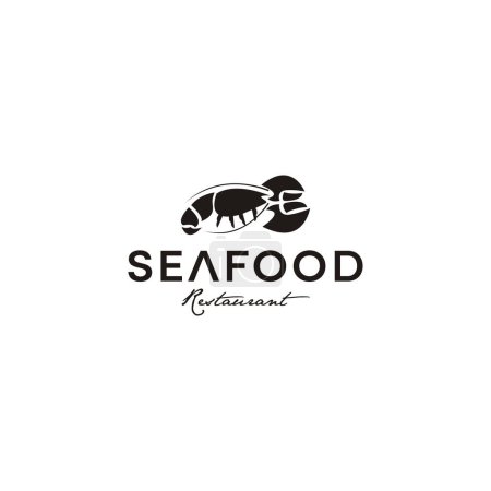 Aquatic Animal Lobster for Seaside Restaurant Seafood Logo Design
