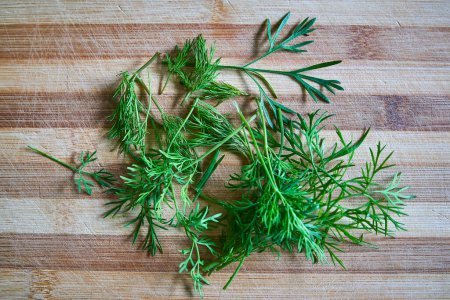 Photo for Eco dill leaves veg on the table. High-quality photo - Royalty Free Image