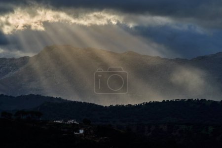 Ronda town surroundings Spain landscape. High-quality photo