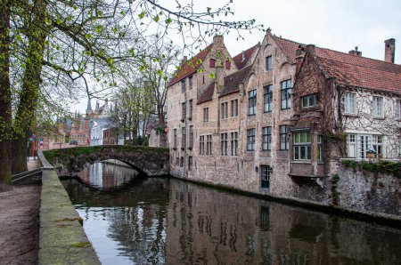 Photo for Canal in Bruges in Belgium - Royalty Free Image