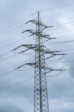 Photo for High voltage pylon in front of a cloudy sky - Royalty Free Image