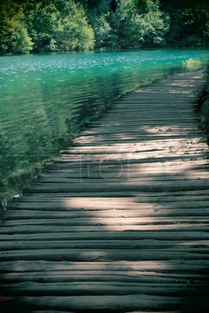 path in Plitvice lakes Croatia