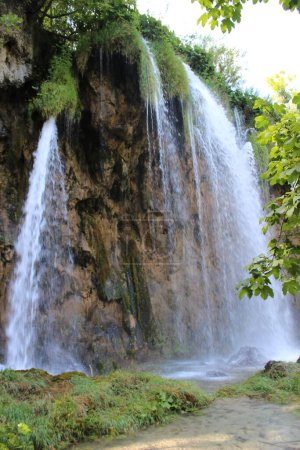 waterfall in Plitvice lakes Croatia