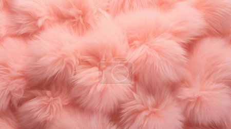 Photo for A pile of Peach Fuze Fluffy Pompom  Balls - Photo - Royalty Free Image