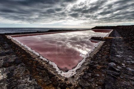 Salt evaporation pond in Fuencaliente de La Palma