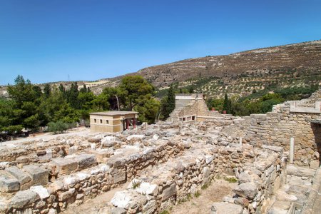 le site archéologique de Knossus sur l'île de Crète (Grèce))