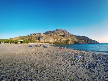 la plage de Plakias sur l'île de Crète (Grèce)