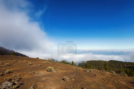 the hiking trail called "ruta de los volcanes" (route of the volcanos) on the island of La Palma (Canaries, Spain)