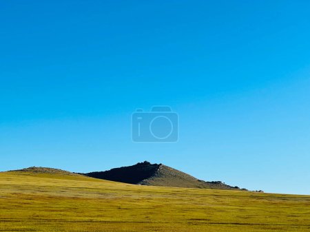 beautiful landscape with a hill in the background, Tov, Mongolia