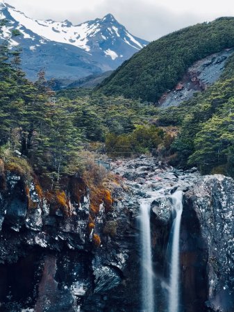 hermoso paisaje de las montañas, Mt Ruapehu, Parque Nacional Tongariro, Nueva Zelanda