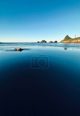 Foto de La hermosa vista de la playa, Back Beach, Nueva Plymouth, Taranaki, Nueva Zelanda - Imagen libre de derechos