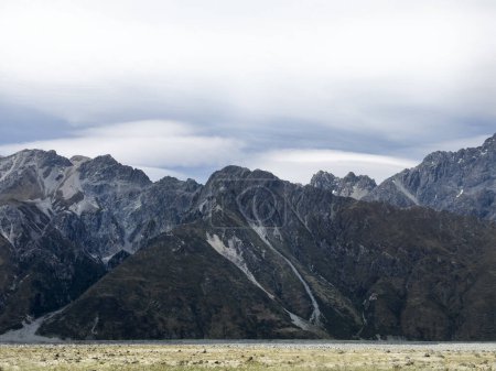 magnifique paysage des montagnes, Parc national du Mont Cook, Île du Sud, Nouvelle-Zélande