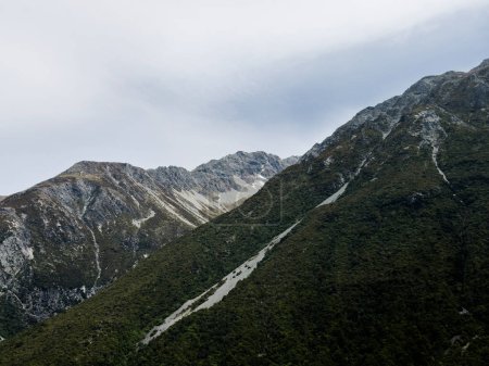 magnifique paysage des montagnes, Parc national du Mont Cook, Île du Sud, Nouvelle-Zélande