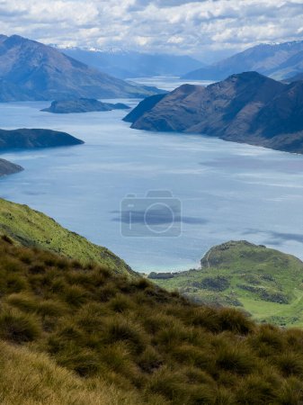 Photo for View of the mountains in the summer, Roy's Peak Track, Wanaka, New Zealand - Royalty Free Image