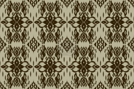 Photo for Ikat paisley embroidery on the fabric in Indonesia,India and asian countries.geometric ethnic oriental seamless pattern.Aztec style. illustration.design for texture,fabric,clothing,wrapping,carpet. - Royalty Free Image
