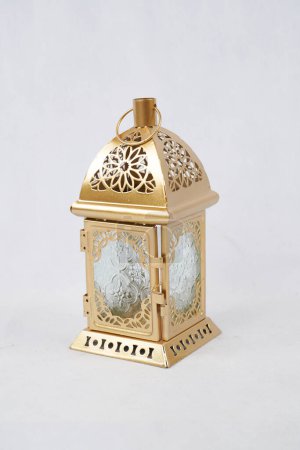 golden lantern isolated on white