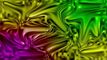 Téléchargez les photos : Illustration abstraite de fond liquide brillant couleur arc-en-ciel. - en image libre de droit