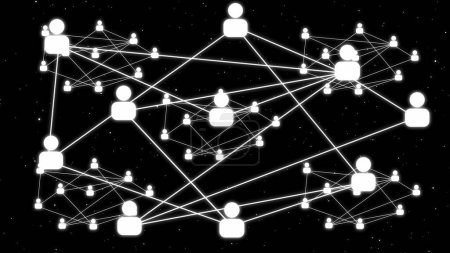 Modèle de ligne de connexion réseau mondial. néon globe entreprise icône illustration fond.