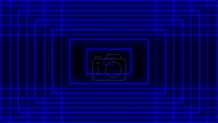 Foto de Láser geométrico abstracto de la forma de la energía del infinito, brillo del poder cuádruple fondo moderno eléctrico. - Imagen libre de derechos