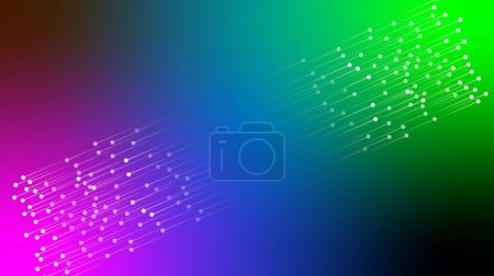 Abstract rainbow color background with runabout particles. cyan color runabout dot illustration.