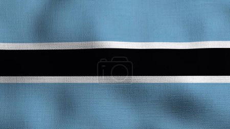 The flag of botswana. Realistic national flag realistic waving in the wind.