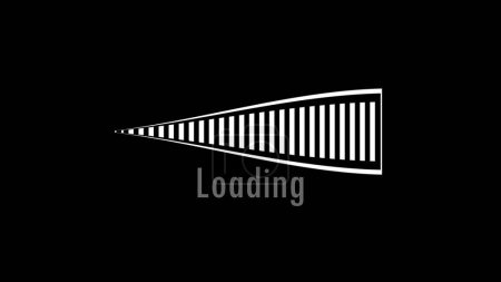 Loading bar vector icon, loading symbol with black background loading, status bars and circles at various speeds and styles.