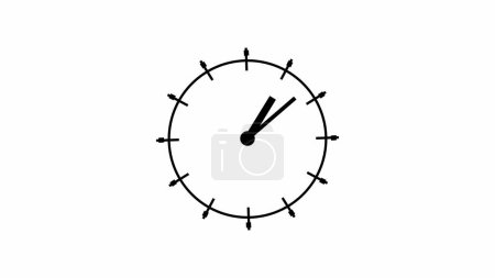 Modern flat design with animation on clock white background