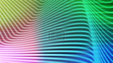 Abstract technology wavy line background. Neon glowing line background