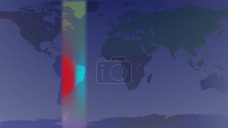 Modern techy background with earth map for presentation. news background 4k