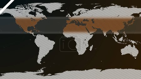 World map with grid line. Grid line world map news background.