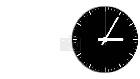 Black clock icon on a white background.