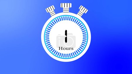 Icon of a stopwatch on a colorful background.