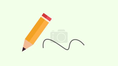 Pencil icon on a color background.