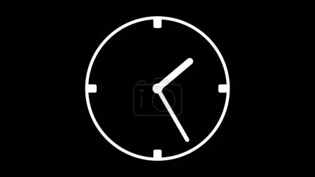 Uhrensymbol auf schwarzem Hintergrund.