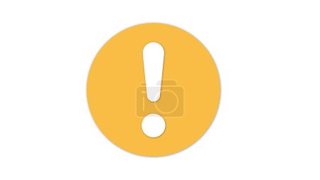 A yellow circle with a white exclamation mark in the center, symbolizing caution or warning.