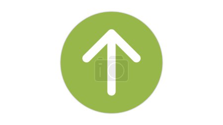 Un cercle vert avec une flèche vers le haut blanche au centre, symbolisant une direction vers le haut ou augmenter.