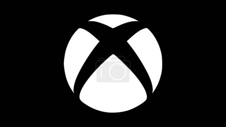 A white Xbox logo on a black background, featuring a stylized 'X' within a circle.