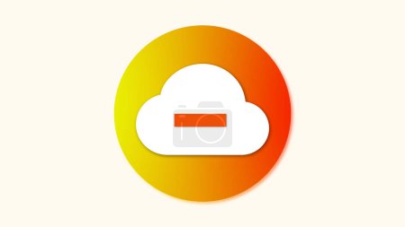 A gradient green and blue circular icon with a white cloud and a minus sign inside it, representing a download or cloud storage concept.
