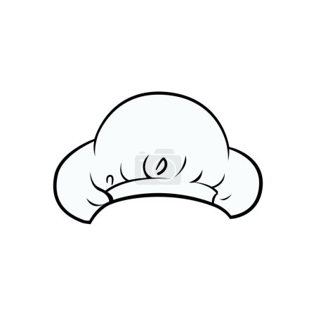 Illustration for Chef and cook hats handdrawn doodle style  icon isolated on white background vector illustration - Royalty Free Image