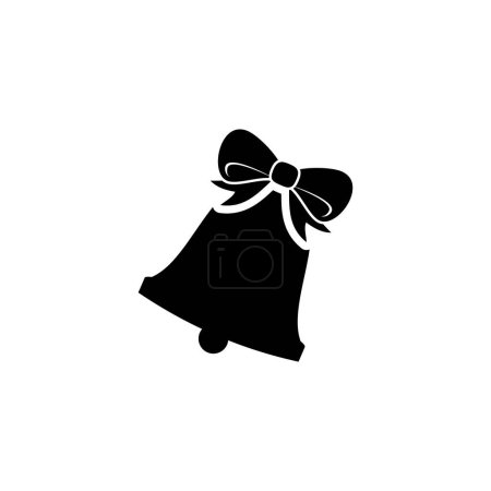Illustration for Christmas bell icon design template vector silhouette isolated illustration - Royalty Free Image