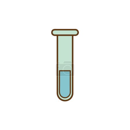 Illustration for Glass test tube cartoon icon school element student concept isolated vector illustration - Royalty Free Image