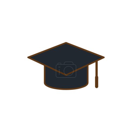 Illustration for Graduation cap cartoon icon school instrument element student concept isolated vector illustration - Royalty Free Image