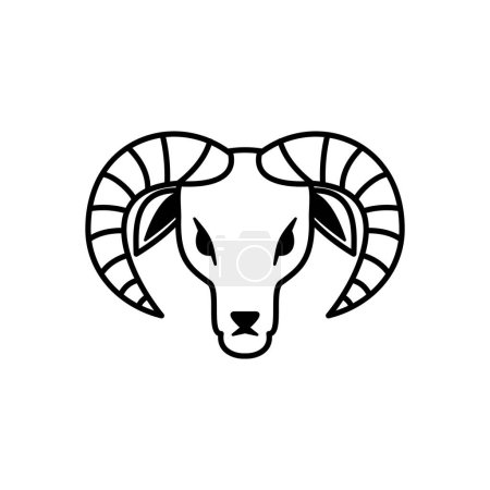 Illustration for Aries zodiac sign logo icon isolated horoscope symbol vector illustration - Royalty Free Image